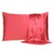 Homeroots 20 x 26 in. Poppy Red Dreamy Silky Satin Standard Size Pillowcases 387877 - alternate 1